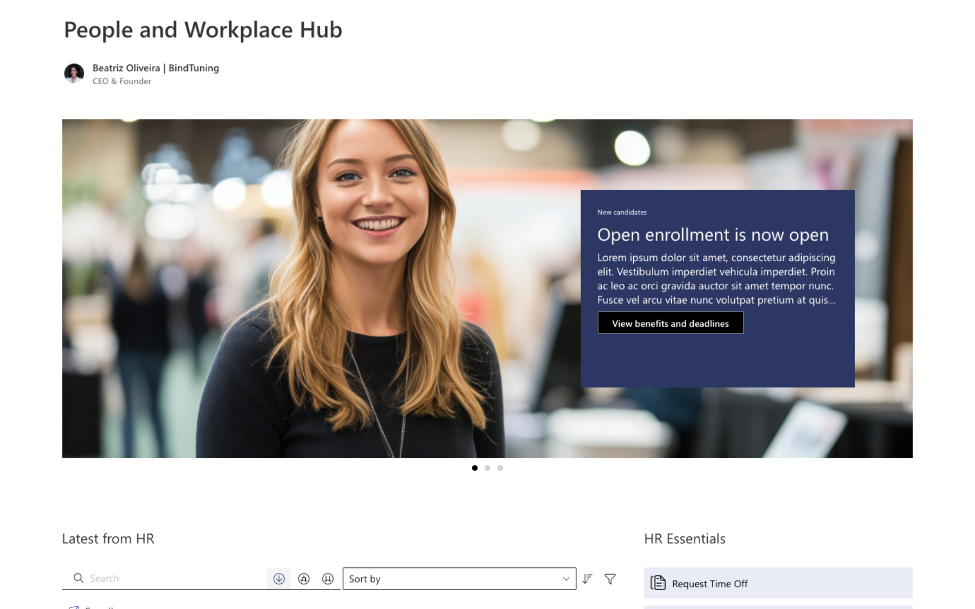 HR News Page template